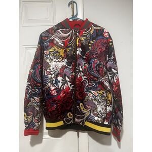 Young & Reckless Men's Polyester Paisley Colorful Jacket‎ Streetwear Sz S